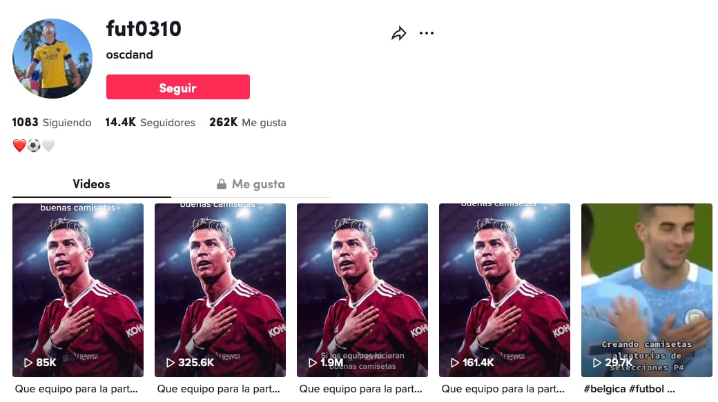 Esto hace Oscar Daniel Duarte en su cuenta de TikTok.