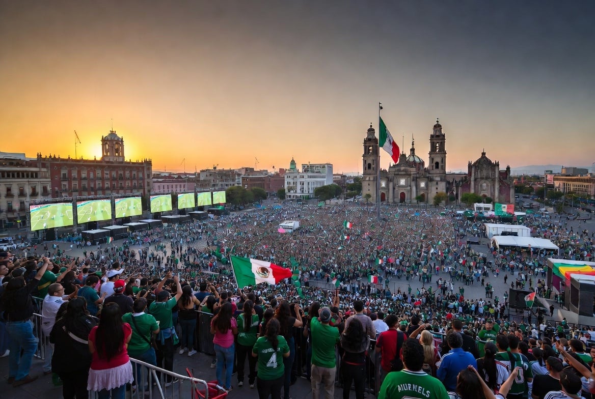 El FIFA Fan Fest del Zócalo en CDMX, solo albergará a 55 mil aficionados con 11 pantallas extra