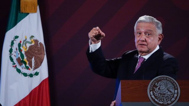 Andrés Manuel López Obrador durante la conferencia matutina desde Palacio Nacional