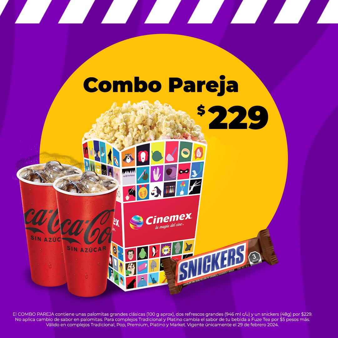 ¿Cinemex boletos a 29 pesos? Cinemexmanía también pone a precio de oferta un par de combos