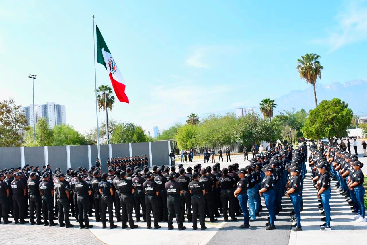 Monterrey celebra el 6° aniversario de su Academia de Policía con ceremonia cívica.