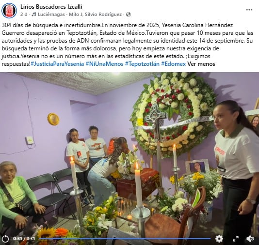 Tras 10 meses desaparecida, hallan sin vida a Yesenia Carolina Hernández en Tepotzotlán