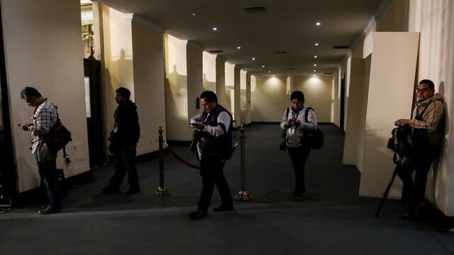 Reporteros en la mañanera de AMLO.