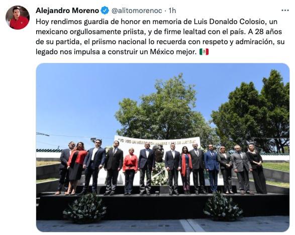 Guardia de honor en memoria de Luis Donaldo Colosio