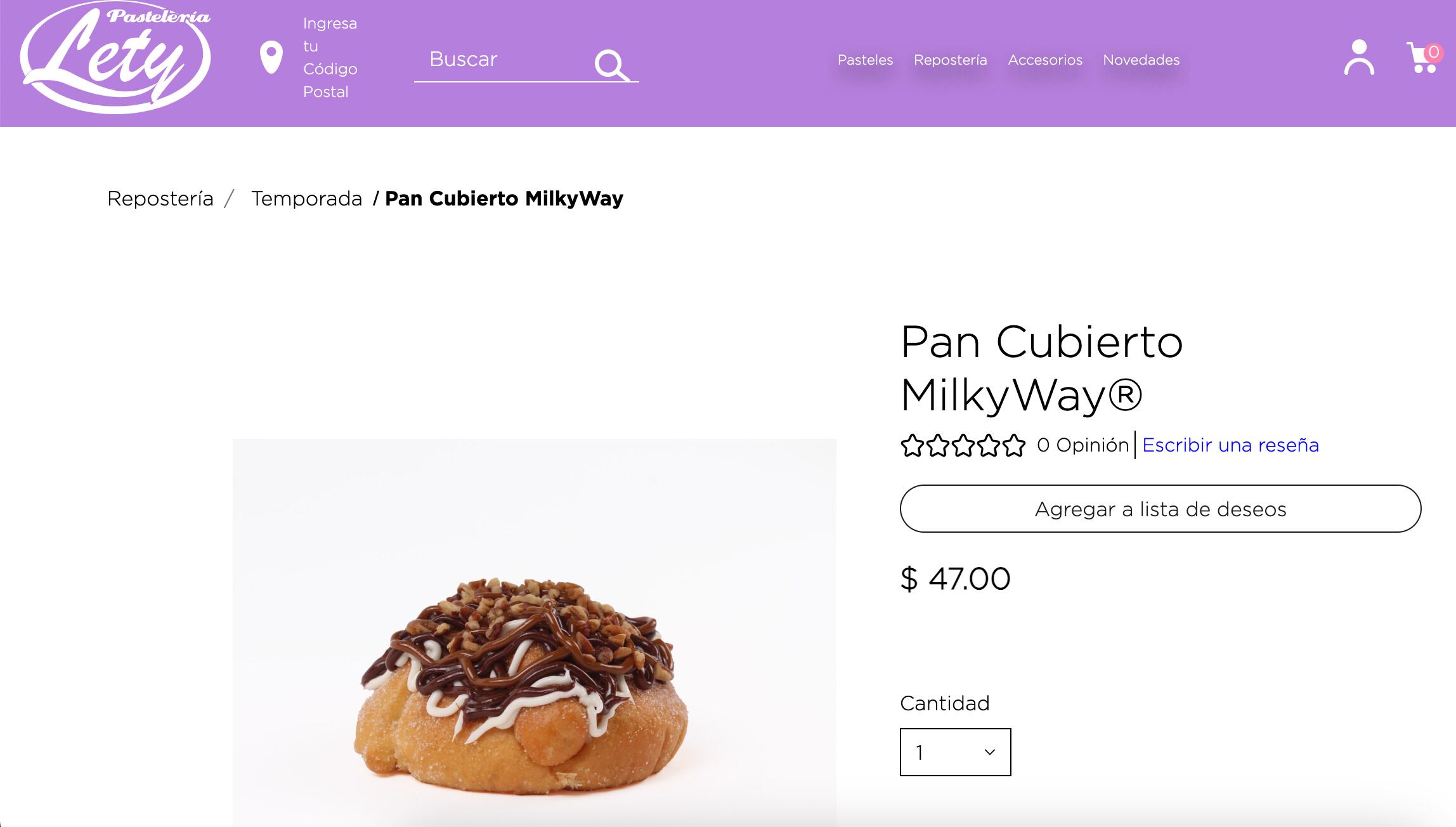 Pan de muerto en Pastelería Lety