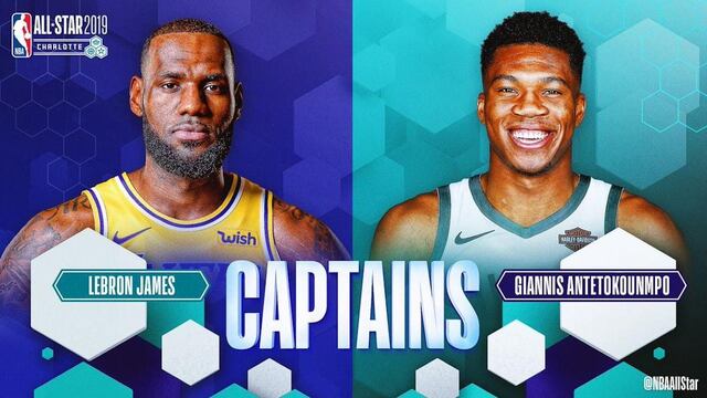 LeBron James y Giannis Antetokounmpo serán los capitanes del Juego de Estrellas