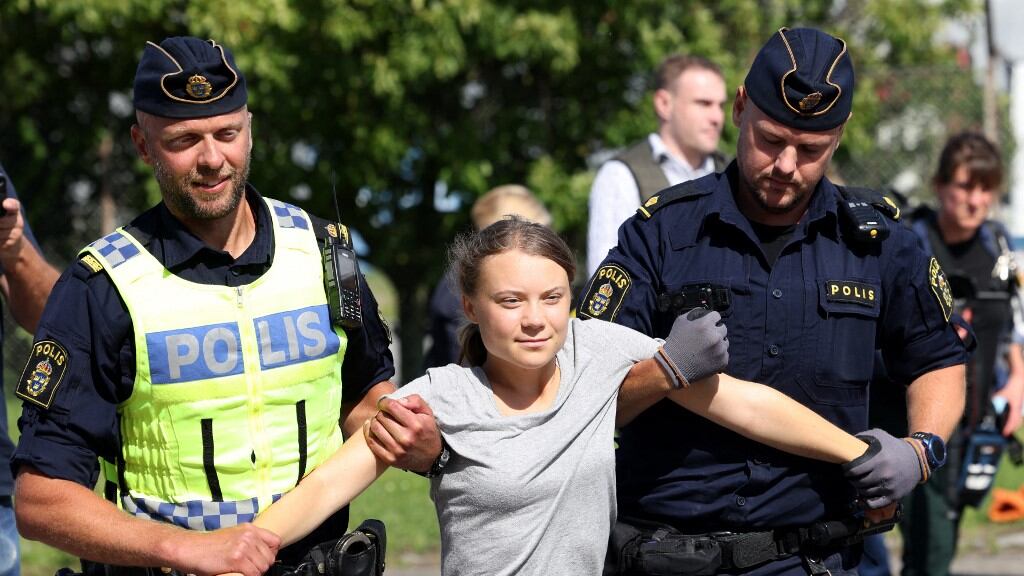 Greta Thunberg deberá pagar multa de 2 mil 400 pesos por desobedecer a la policía de Suecia