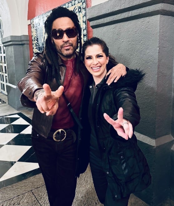 Alessandra Rosaldo y Lenny Kravitz