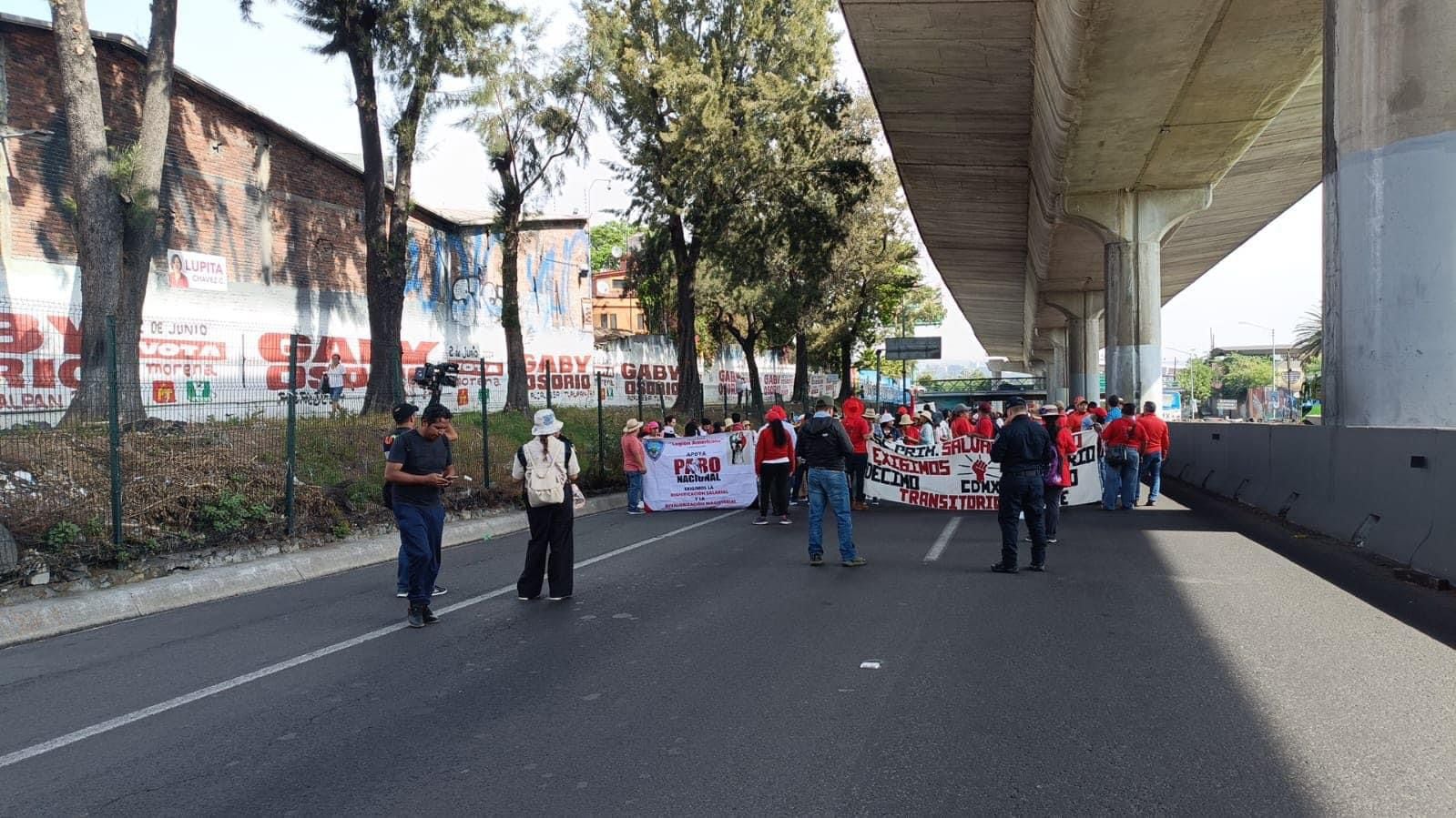 Bloqueo en autopista México-Cuernavaca