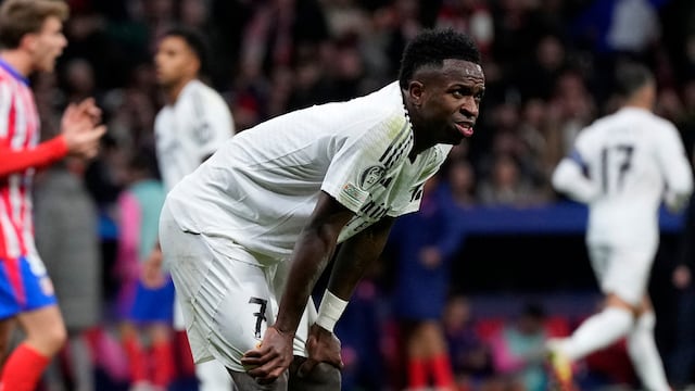 Vinicius Jr en el Atlético de Madrid vs Real Madrid.