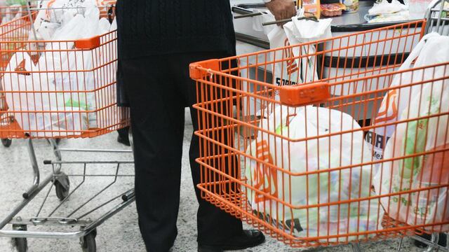 Bolsas en supermercado
