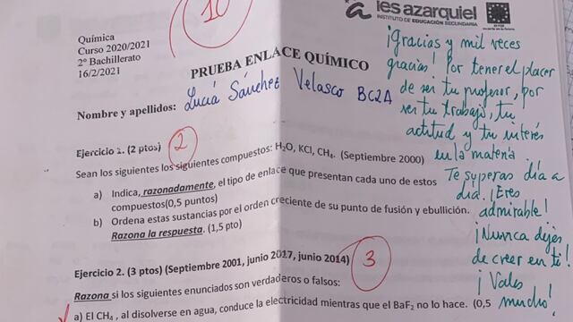 Examen comentarios positivos