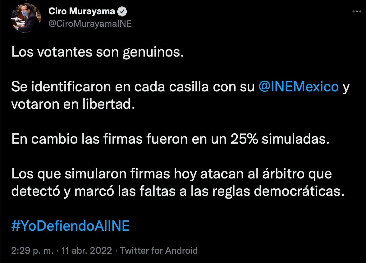 25 por ciento de las firmas para la revocación de mandato fueron simuladas