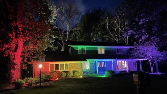 Casa iluminada LGBT