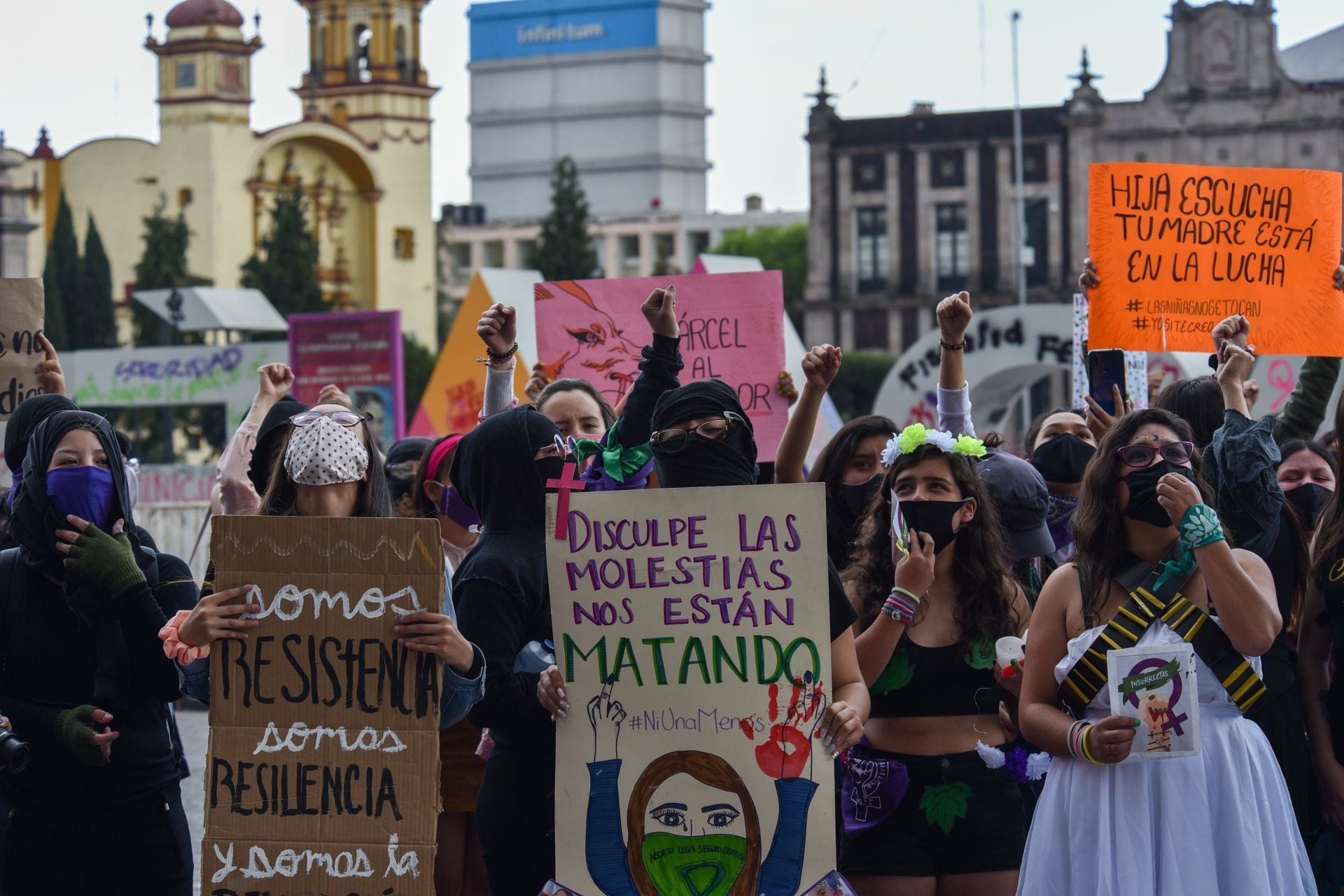 Protesta en el Edomex del 25N de 2020
