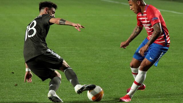 Darwin Machís en un partido con el Granada CF en la Europa League