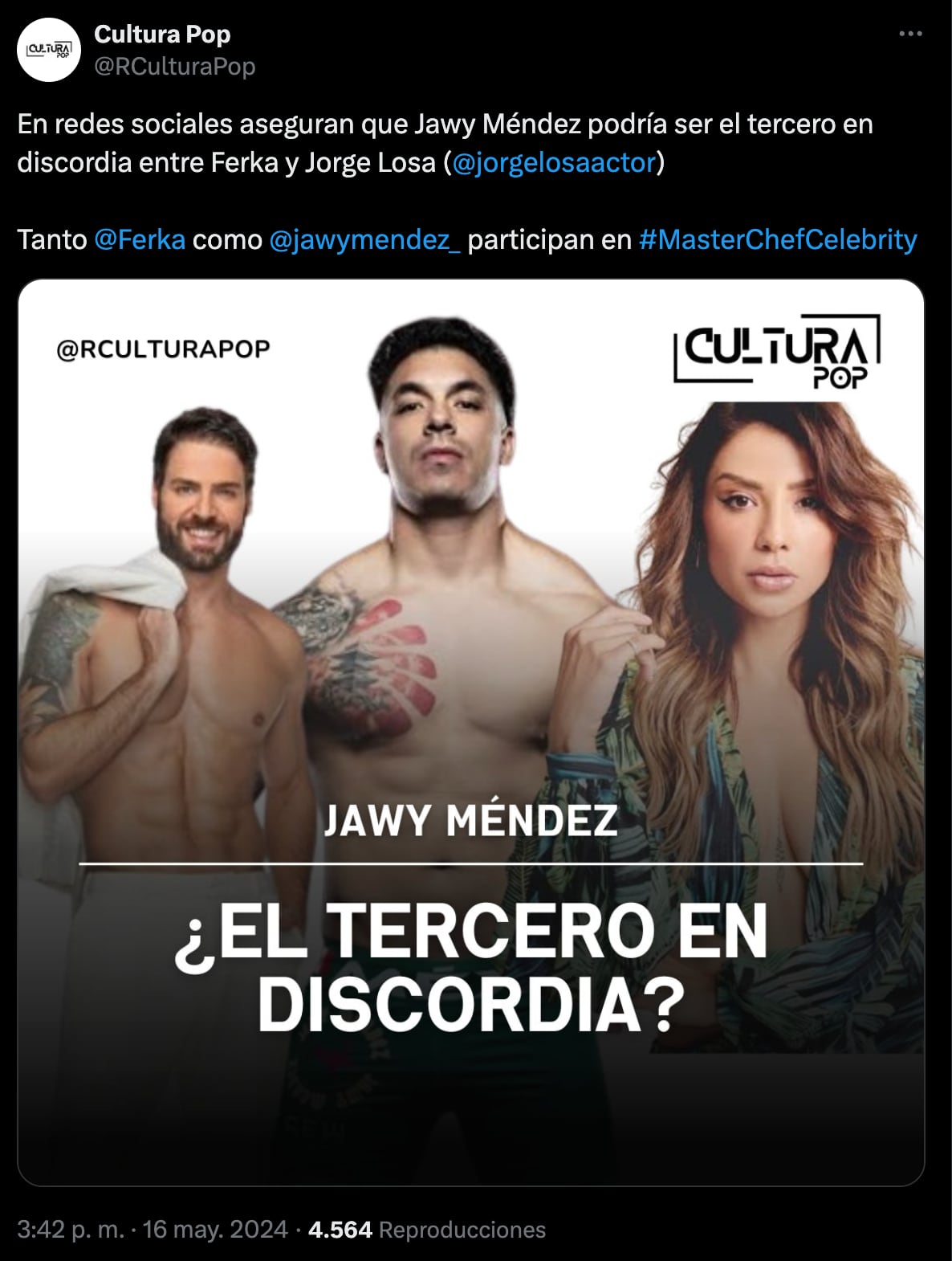 Rumor en redes sociales asegura que Jawy Méndez fue el tercero en discordia entre Jorge Losa y Ferka