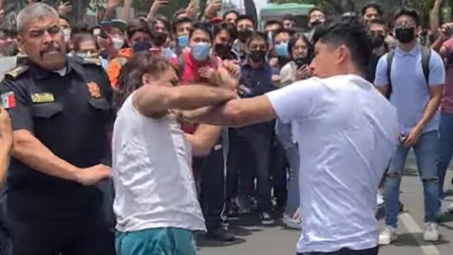 Pelea alumno y maestro del IPN