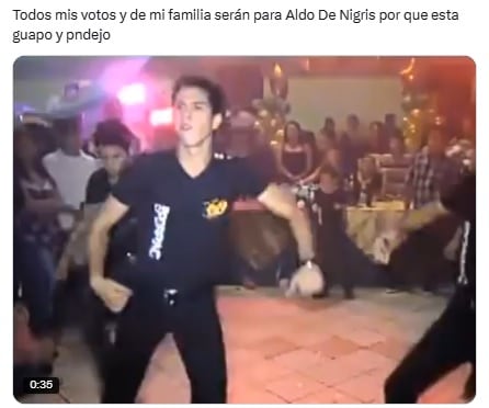 Meme para Aldo Tamez de Nigris de La Casa de los Famosos México 2025.