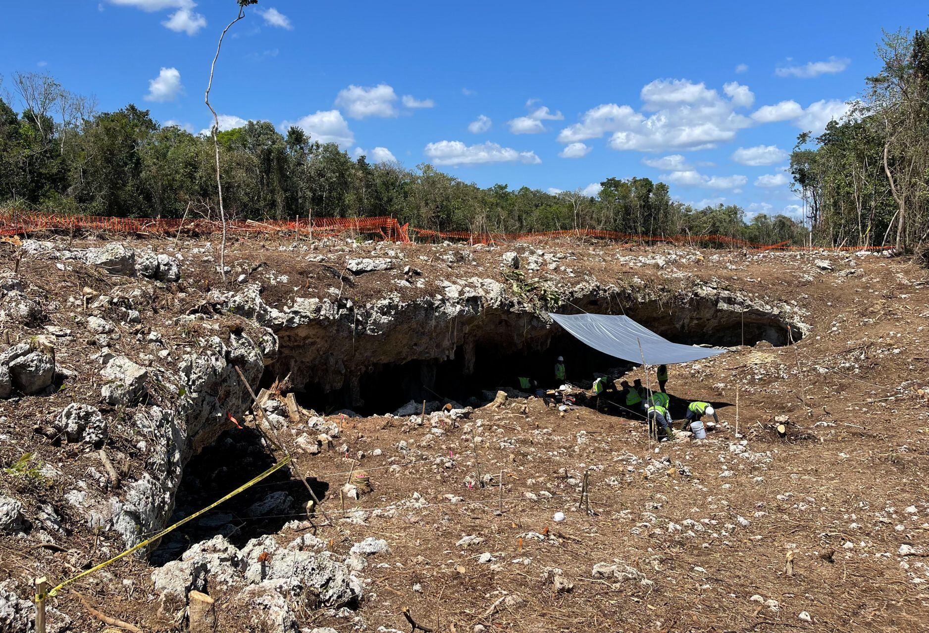 Caverna encontrada en obras del Tren Maya