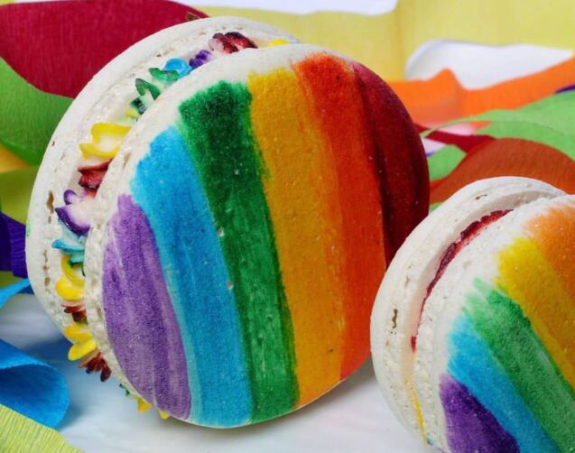 Postres arcoíris de Mielmesabe