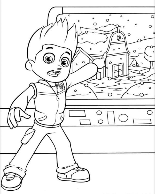 Dibujos de Ryder, líder de Paw Patrol, para colorear por el Día del Padre