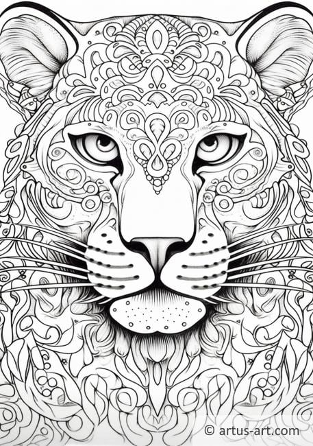 Dibujo Día Internacional del leopardo de la nieve