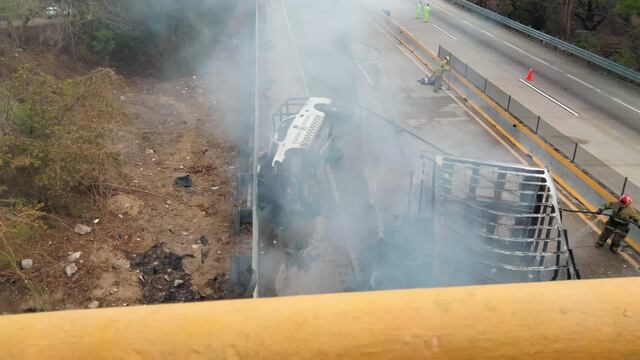 Accidente en autopista del Sol, Guardia Nacional murió arrollado por un tráiler