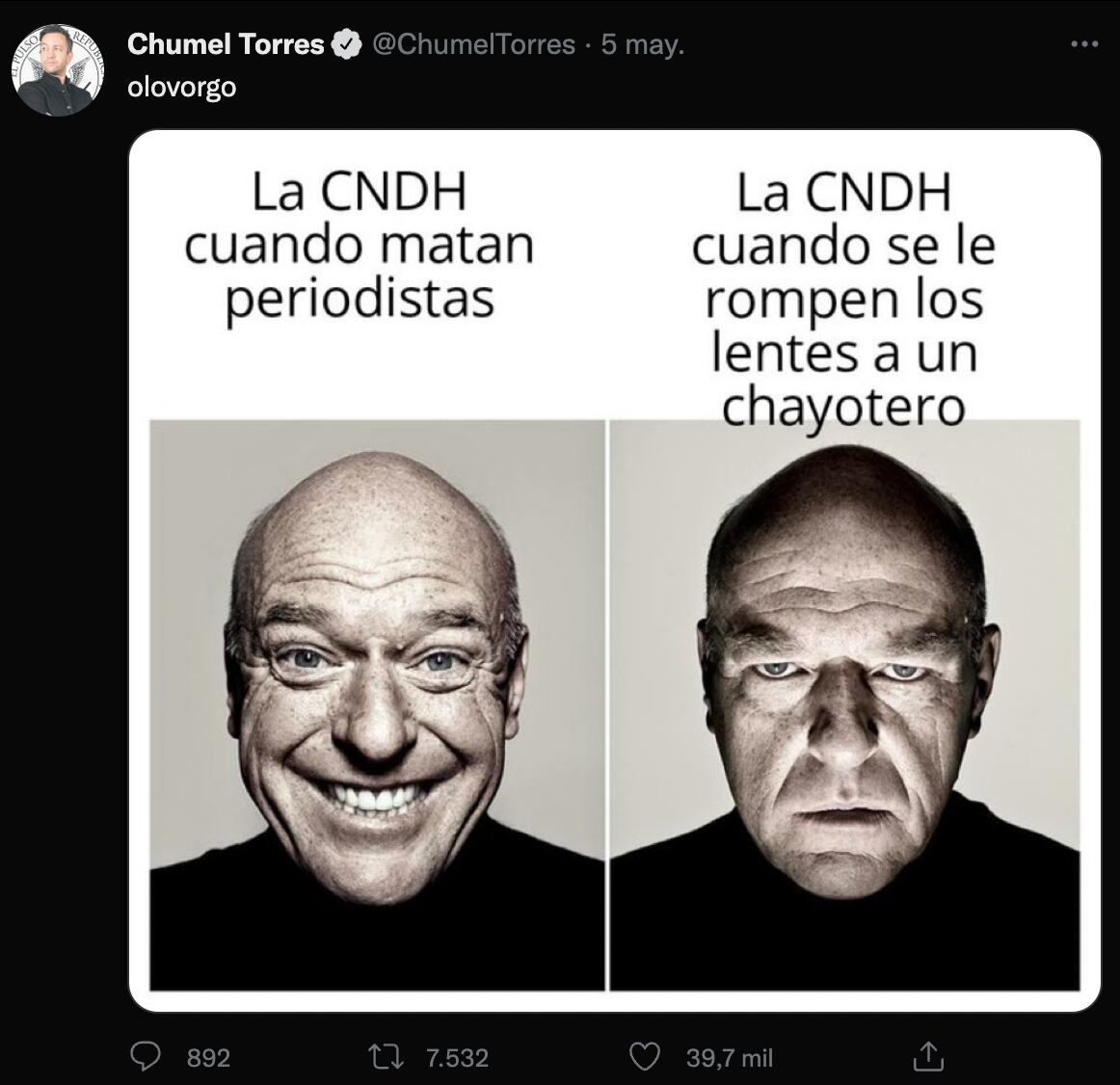 Tuit de Chumel Torres