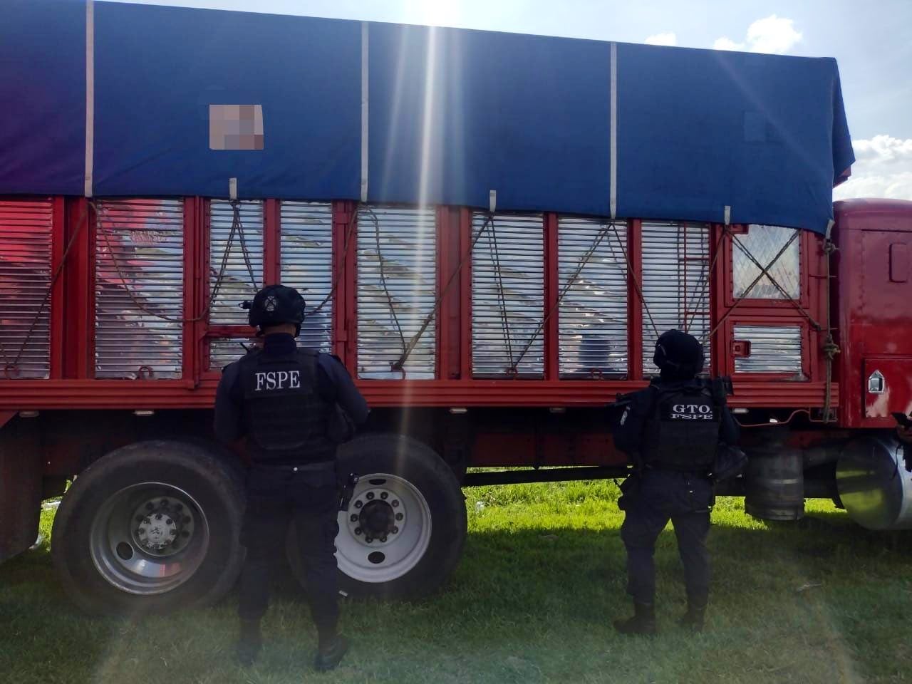 Camión recuperado en Guanajuato por autoridades locales y federales