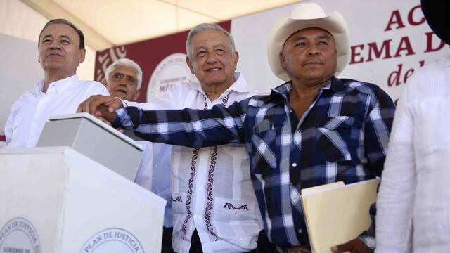 Andrés Manuel López Obrador, presidente de México, encabezó la puesta en operación del Acueducto y Sistema de Agua Potable del Pueblo Yaqui