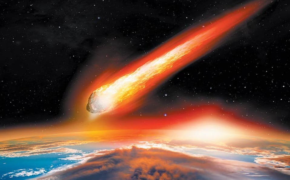 Asteroide entrando a la atmósfera