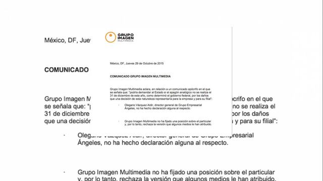 El grupo empresarial señaló que el presunto comunicado que diversos medios han publicado es falso, señalando que éste no fue emitido por esta casa editorial.