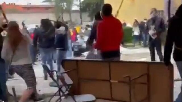 Destrozos en casillas de Metepec