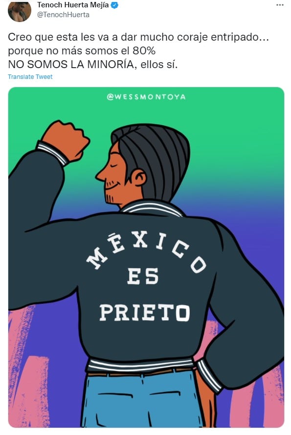 Tenoch Huerta dice que México es prieto