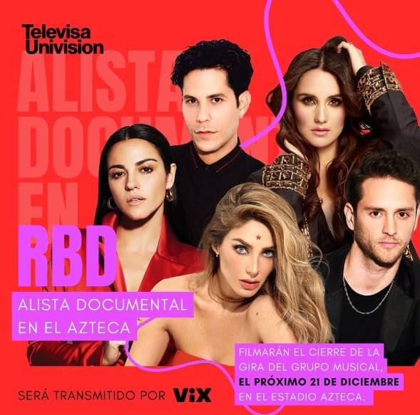 Concierto de RBD en el Estadio Azteca se convertirá en un documental