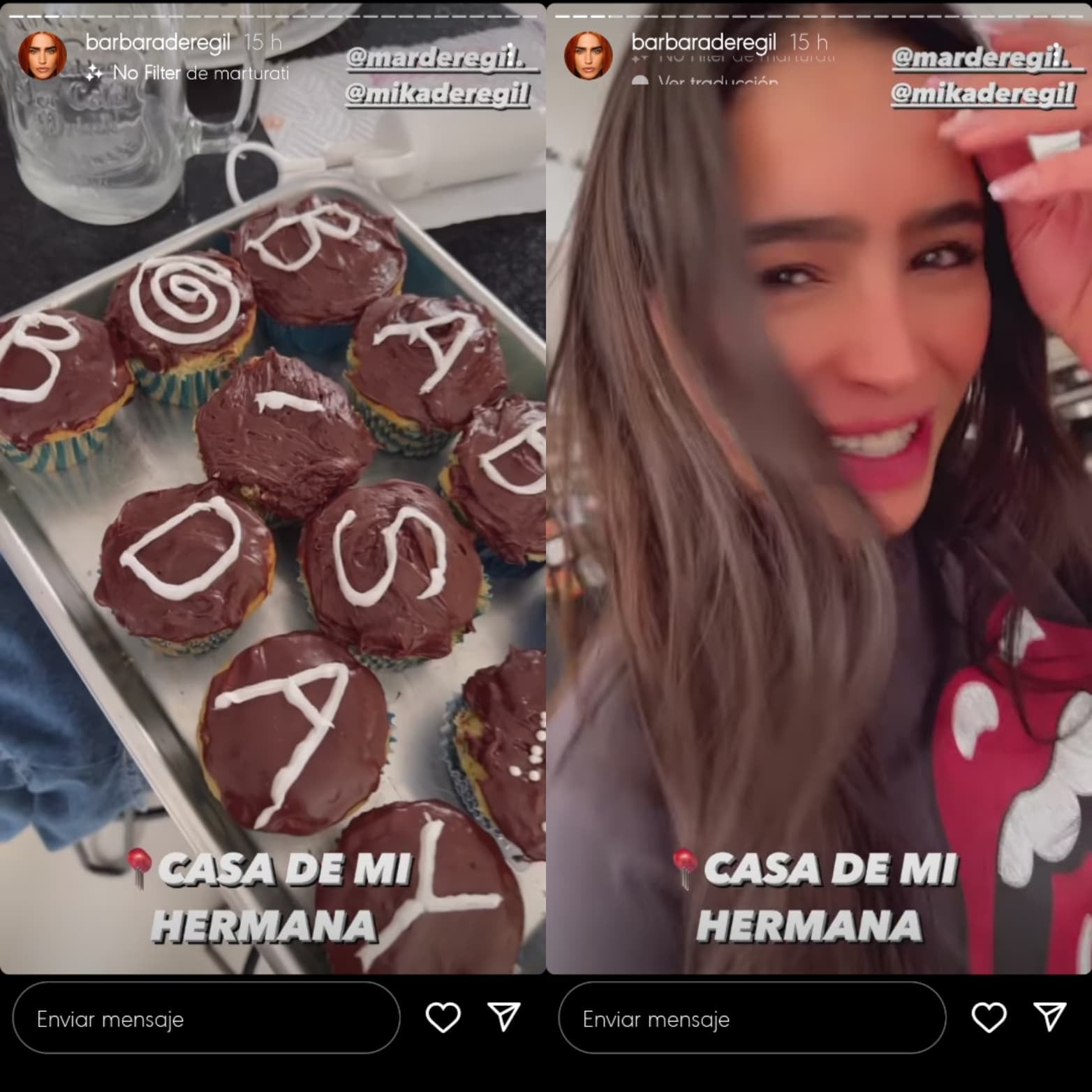 Bárbara de Regil expone el pastel "horrible" de su hermana Mika de Regil.