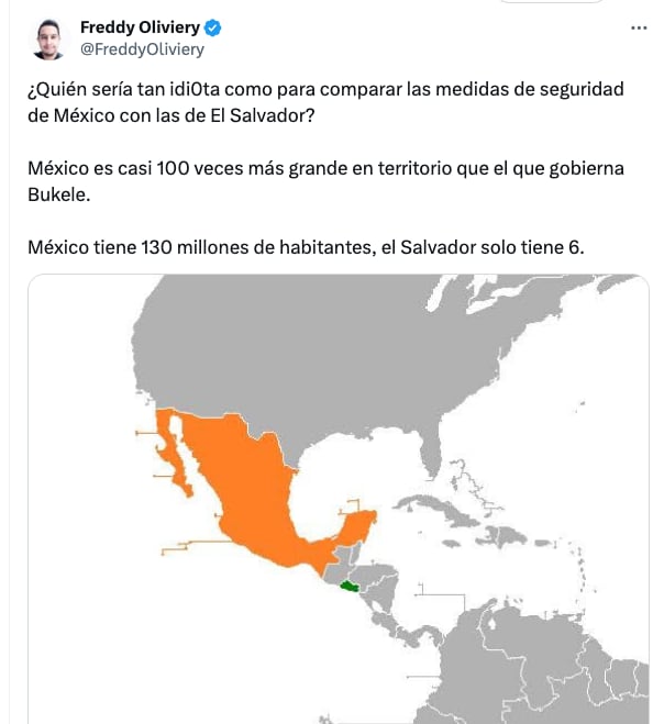 Tuitero critica a quienes piden que México replique estrategia de El Salvador