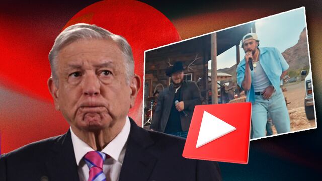 Bajan mañanera de AMLO de YouTube por canción de Grupo Frontera x Bad Bunny