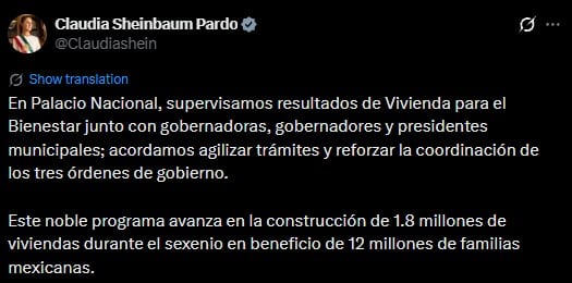 Claudia Sheinbaum revisa resultados de Vivienda para el Bienestar con gobernadores y alcaldes