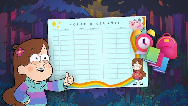 Horario escolar de Gravity Falls para imprimir: 3 plantillas para el regreso a clases 2024