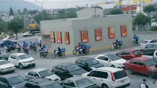 Los hechos fueron captados en Monterrey, Nuevo León.