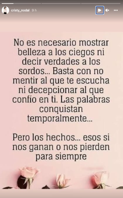 Cristy Nodal habría lanzado indirecta a Belinda