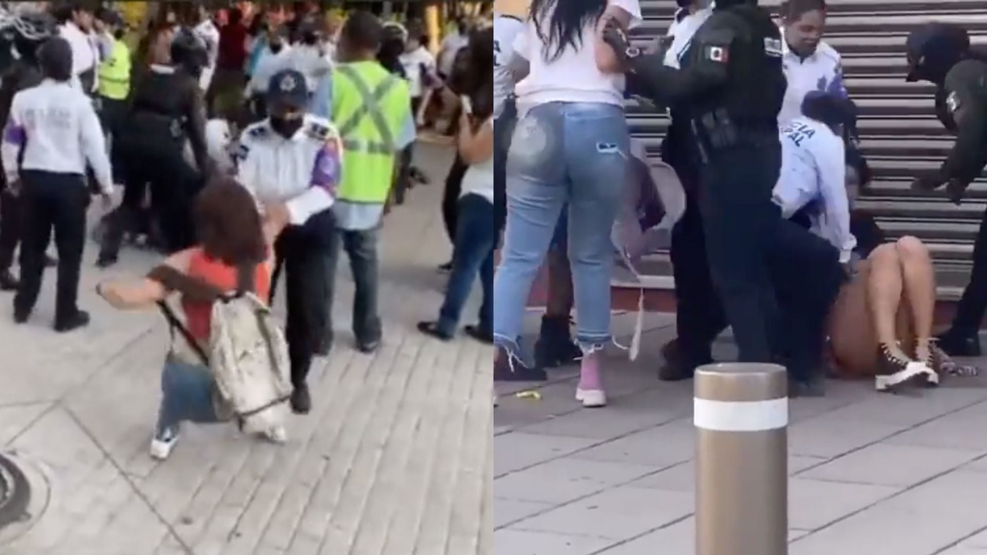 Distintos hechos de represión policial durante la marcha en Irapuato