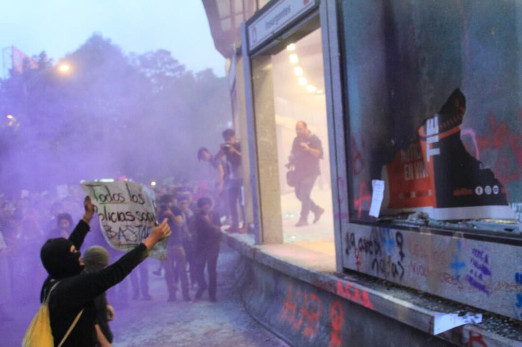 Protestas en la Glorieta de Insurgentes el viernes pasado