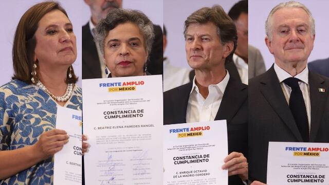 Xóchitl Gálvez, Beatriz Paredes, Enrique de la Madrid y Santiago Creel