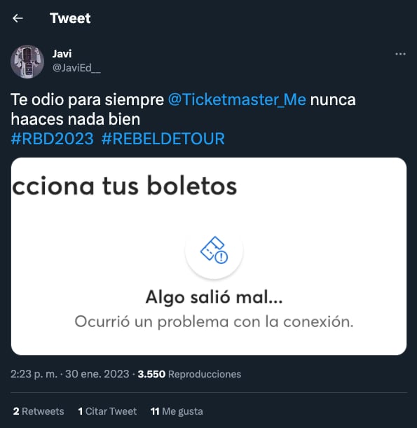 Ticketmaster vuelve a hacer enojar a fanáticos de RBD