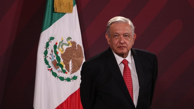 Andrés Manuel López Obrador, presidente de México durante conferencia de prensa en Palacio Nacional donde se dio la bienvenida al regreso a clases y el informe de quién es quién en los precios