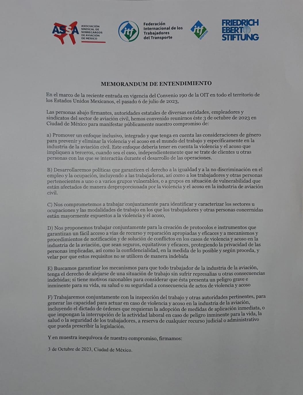 Evento #VolemosSinViolencia de ASSA de México