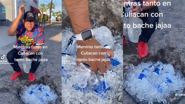 Usan bache como hielera en Culiacán